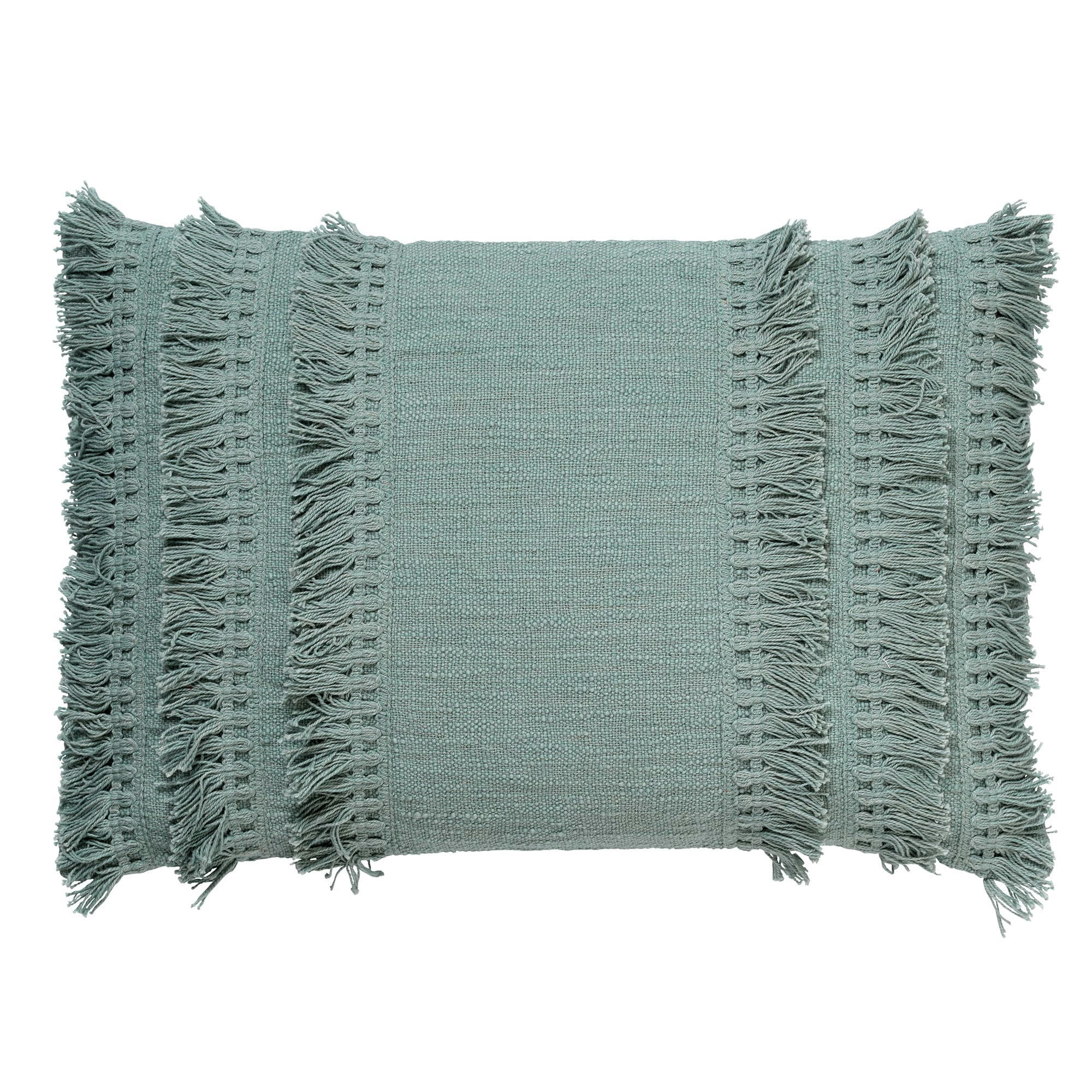 FARA - Housse de coussin vert en coton-40x60 cm uni