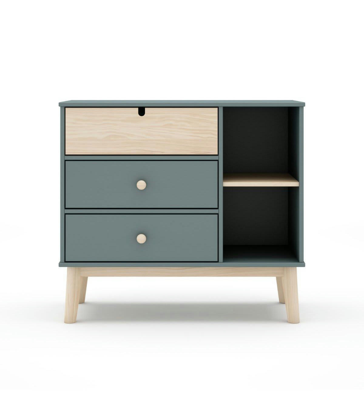 ESTEFANIA - Commode 3 tiroirs et 2 niches - L90 cm