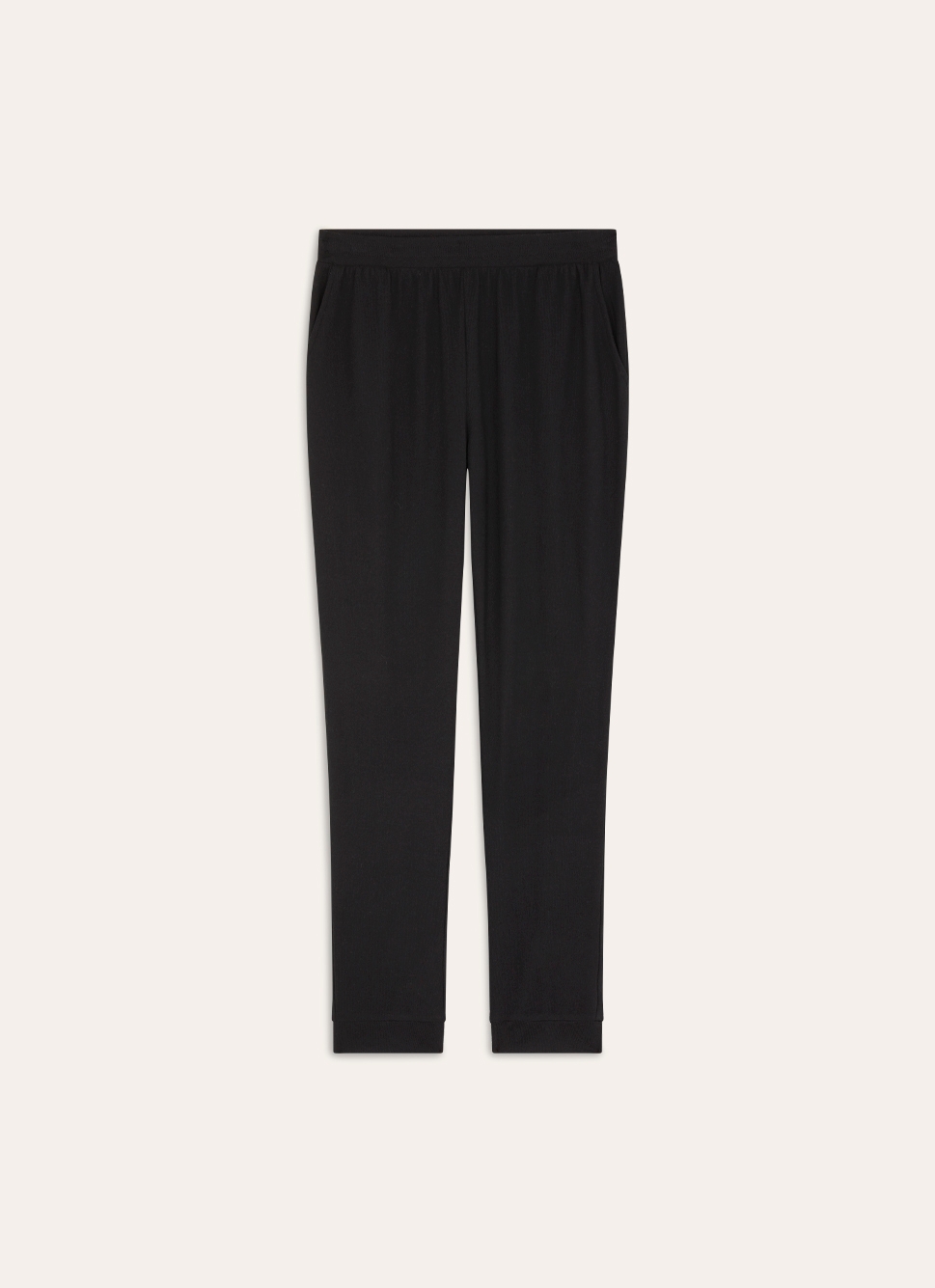 PANTALON DÉCONTRACTÉ EN MAILLE Noir