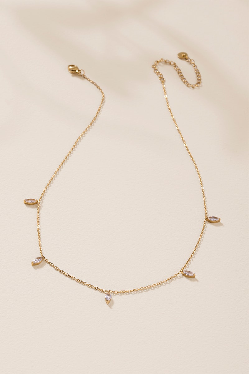 Zoe Teardrop Crystal Necklace