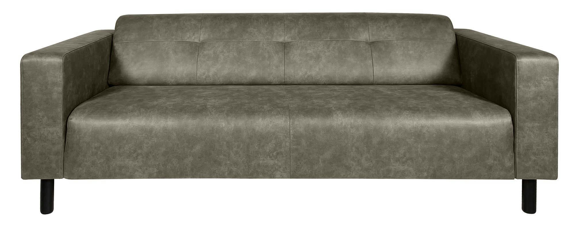 SHELBY - Canapé fixe 3 places  en tissu tabac