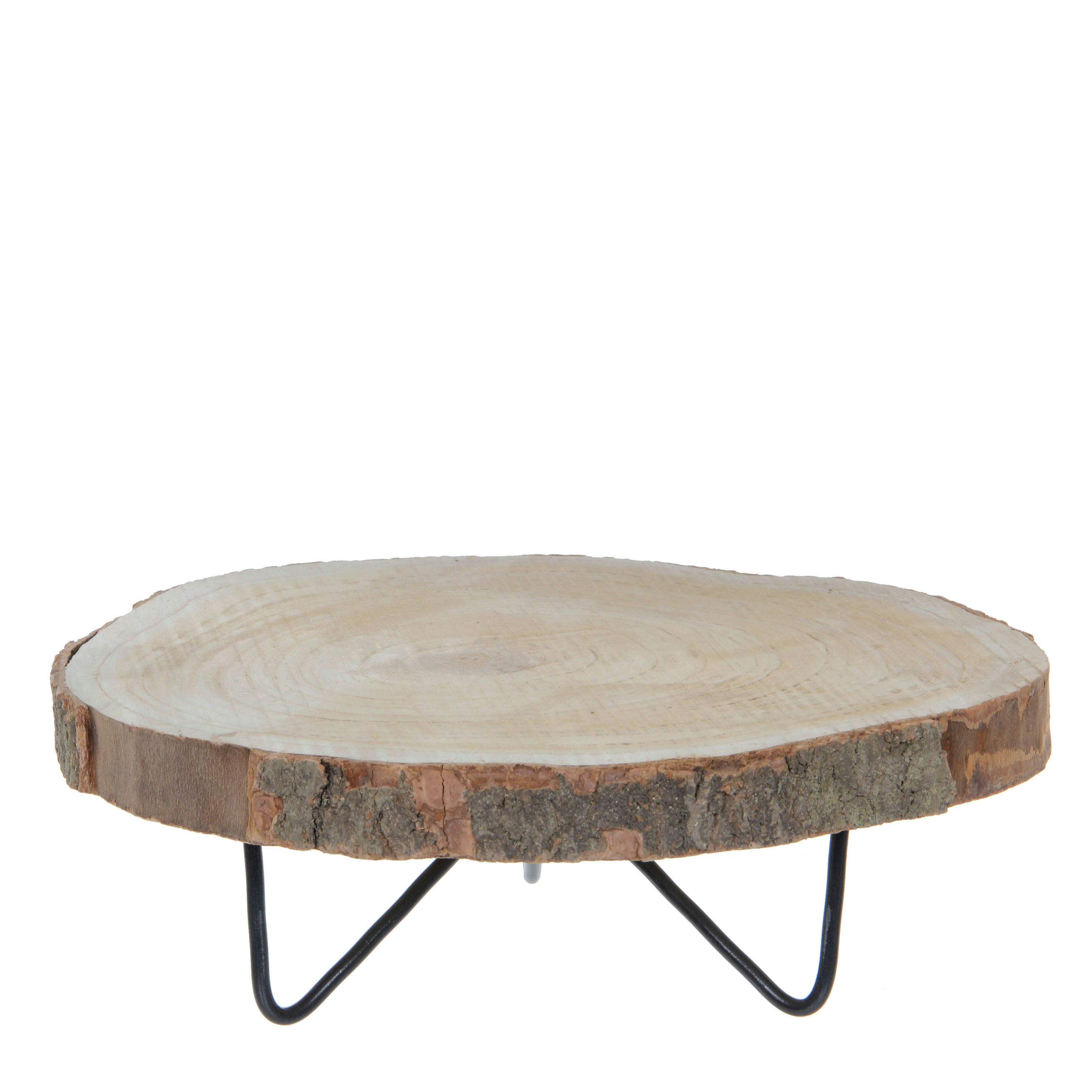 PIA - Table d'appoint en bois marron clair D40