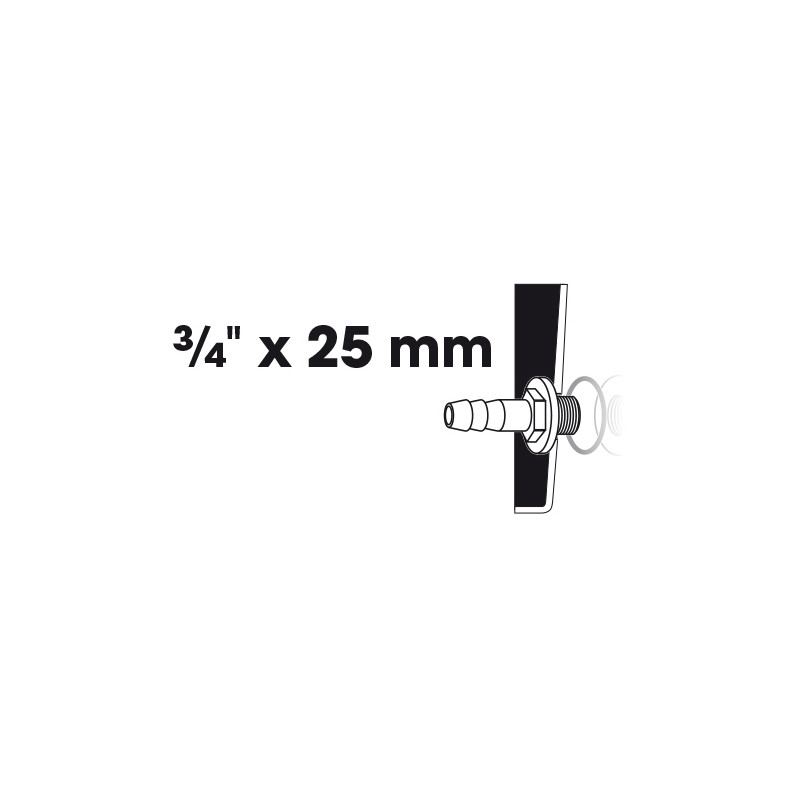 Embout à olive filetage extérieur 3/4 x 25 mm UBBINK