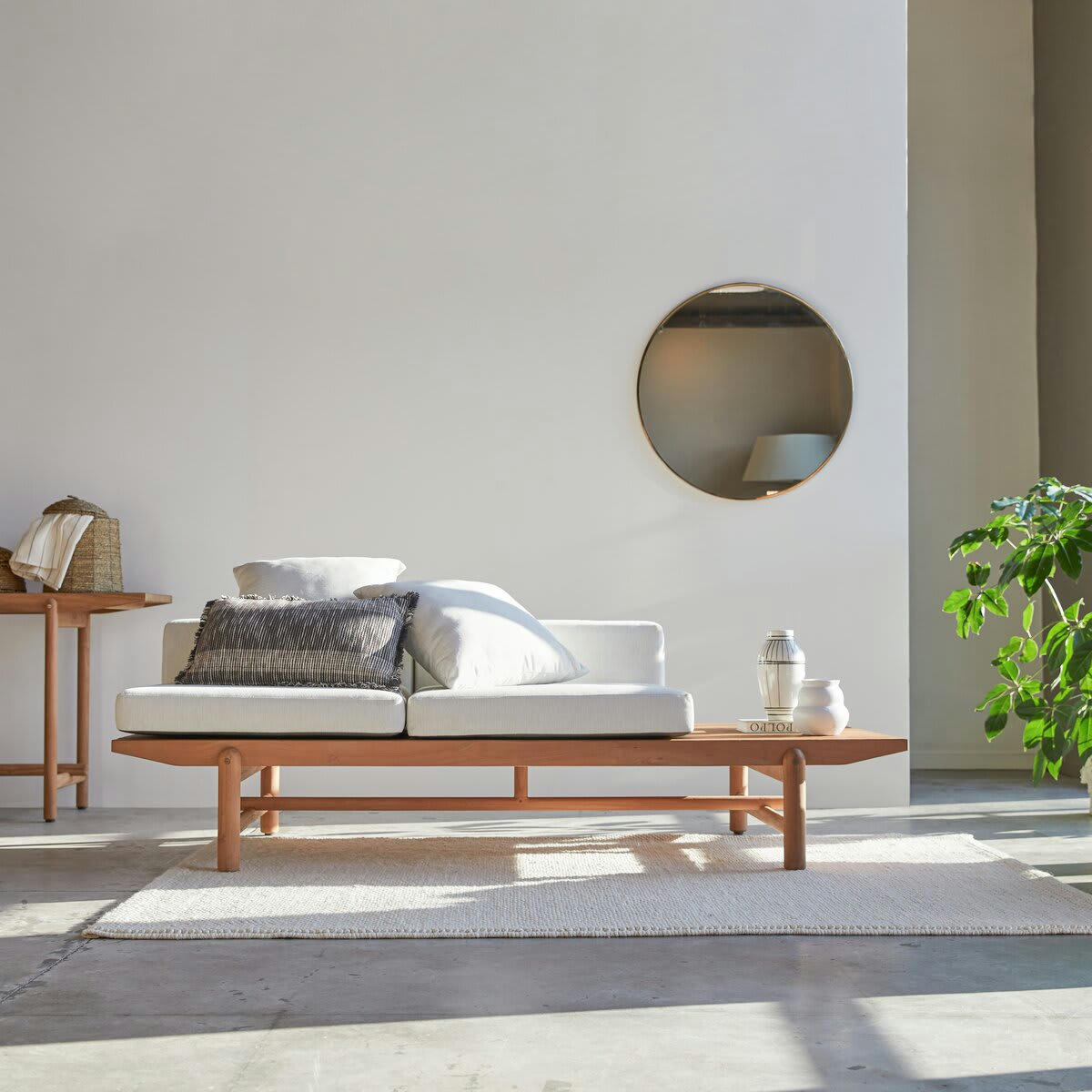 FADO - Banquette en teck massif 2 places