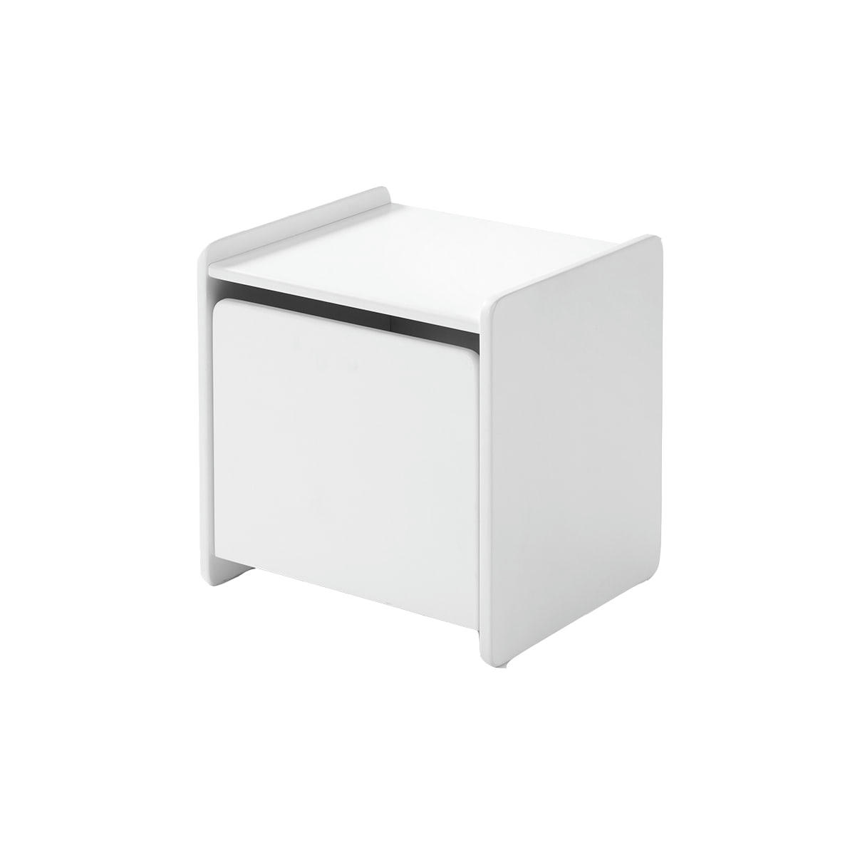 KIDDY - Table de chevet 1 porte blanc