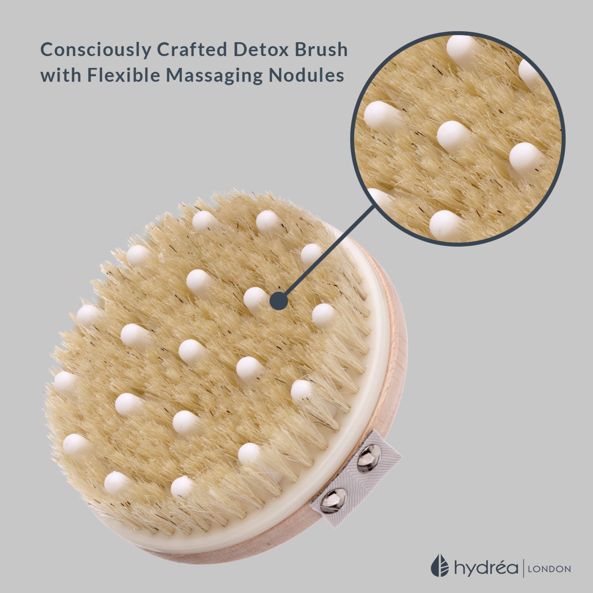 Hydrea London Spa Detox Cellulite Massage and Exfoliating Body Brush