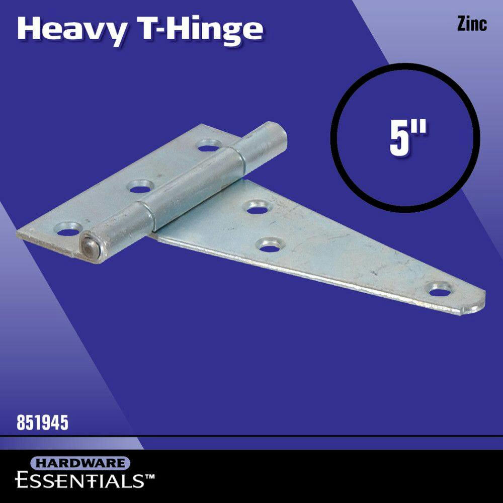 Hillman Heavy Duty T-Style Hinge, For Outdoor Gates, Zinc-Plated, 6-in