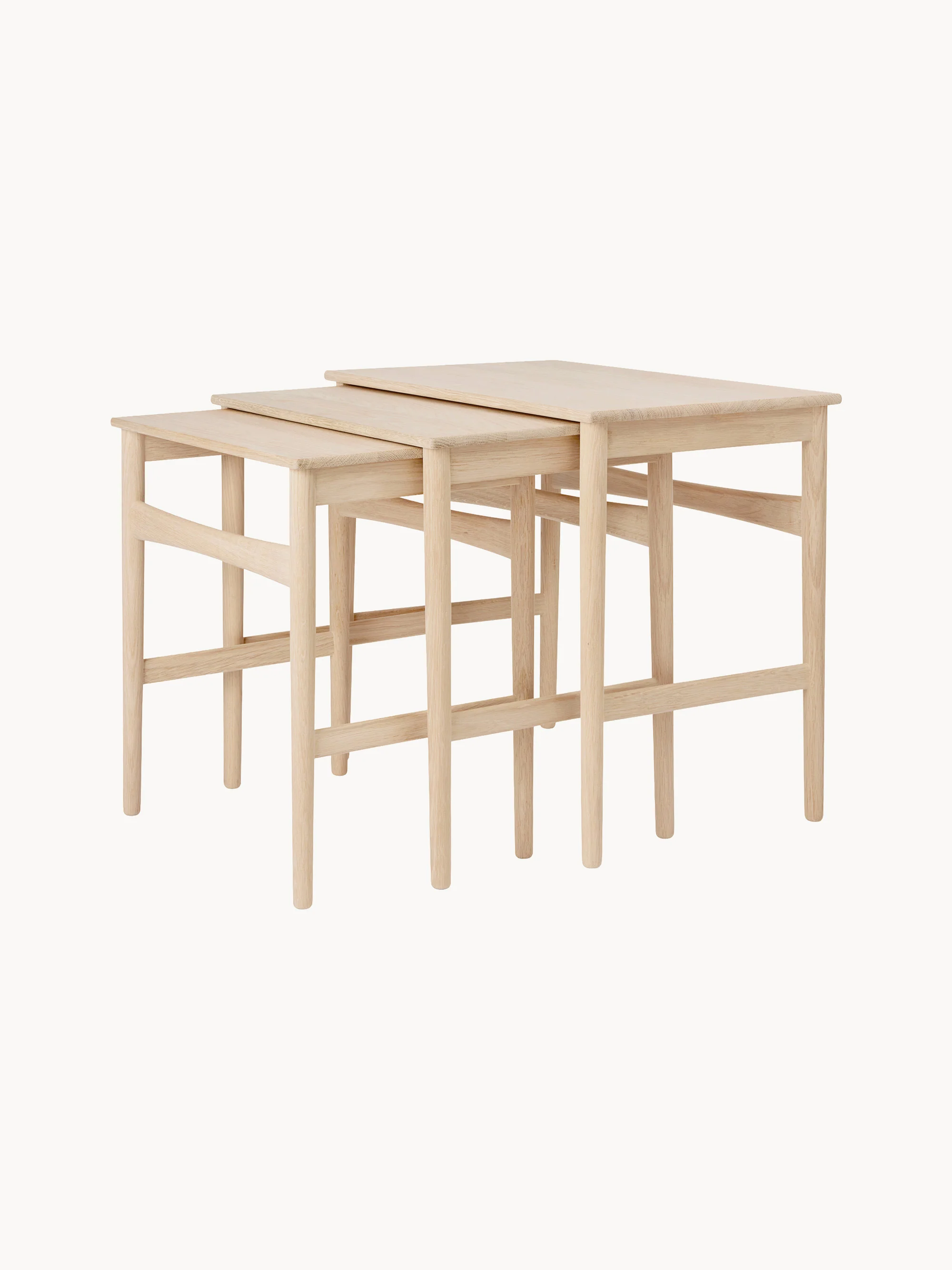 Beistelltische CH004 aus Eichenholz, 3er-Set