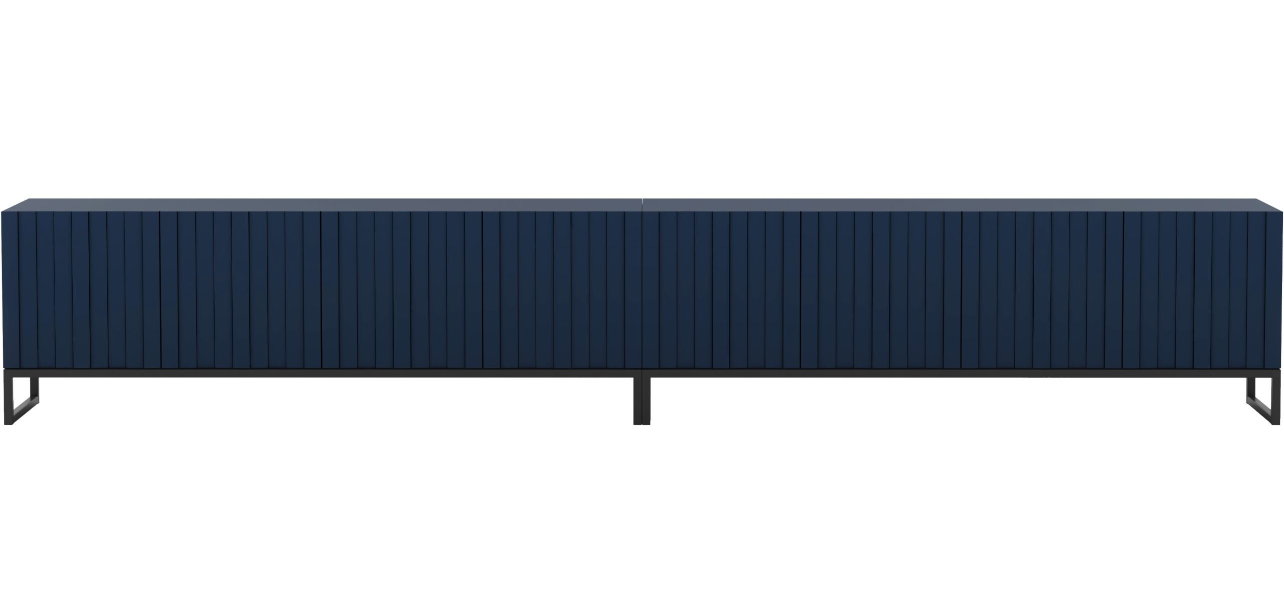Szafka RTV Glamour Komoda RTV Granatowy MAT Loft Rama 300 cm
