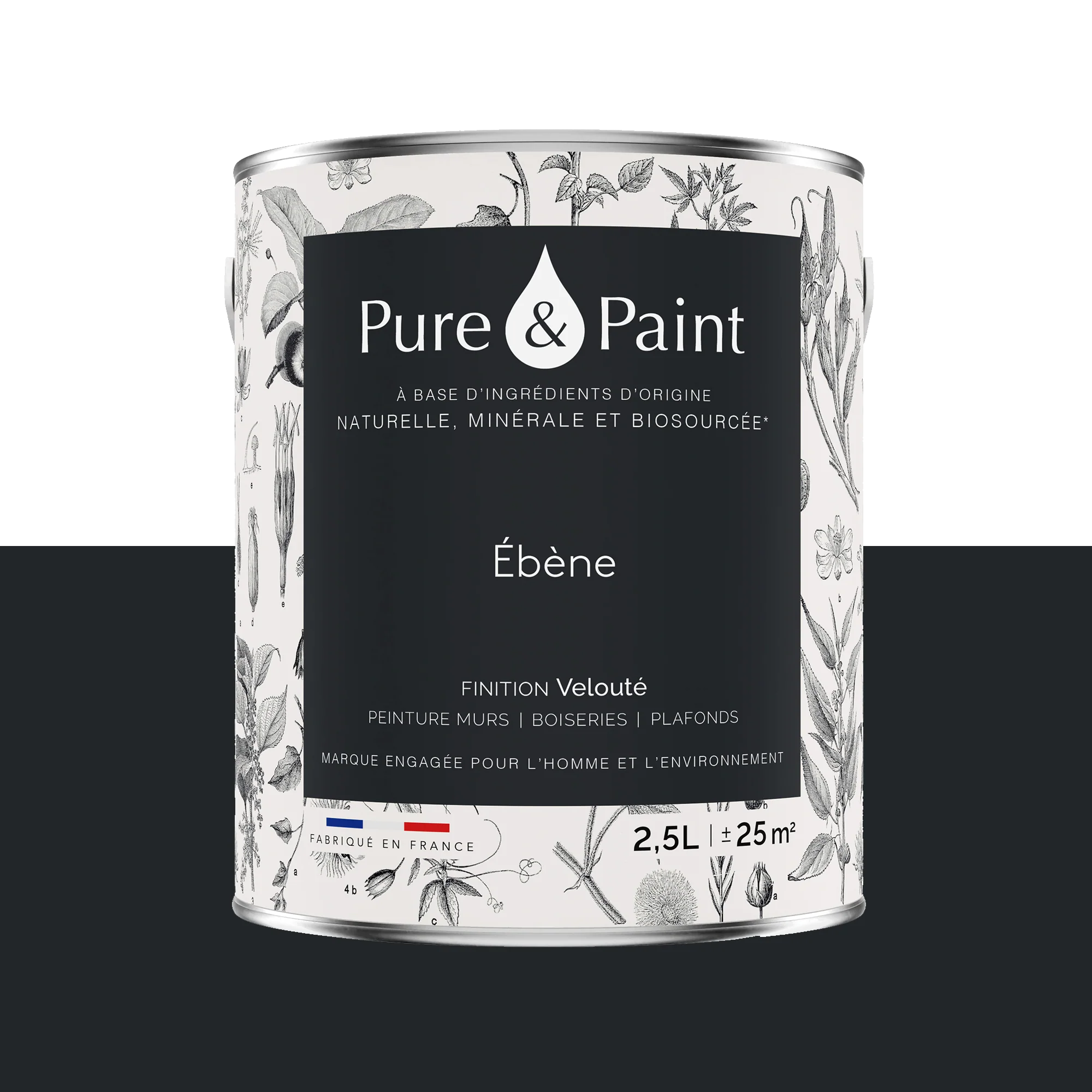 Pure and Paint Peinture Peinture ébène 2,5 L