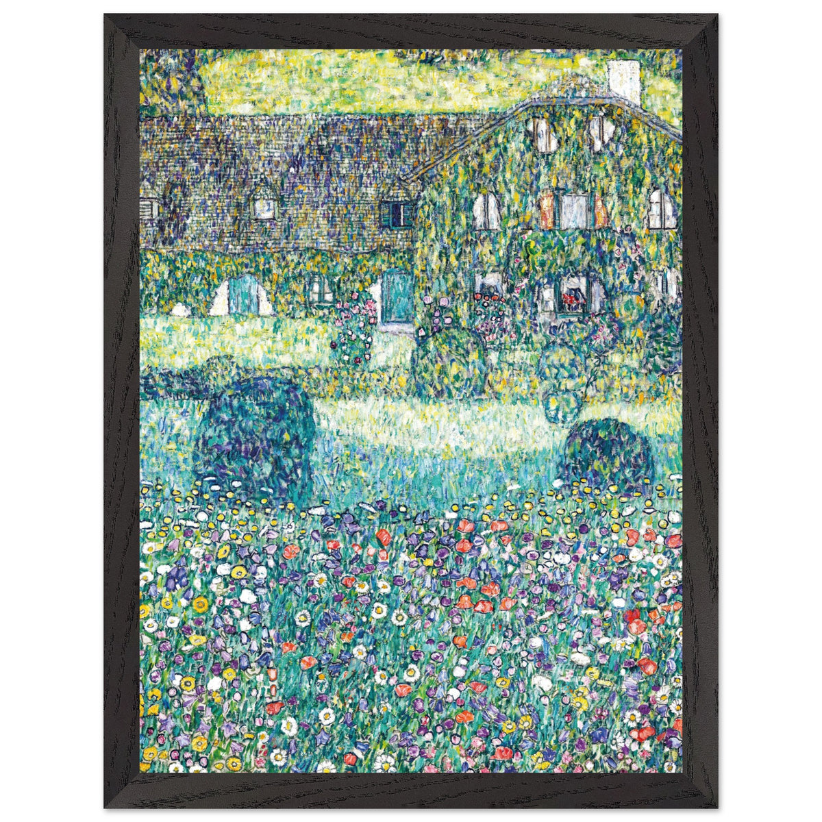 Artfulprints Poster met Lijst Gustav Klimt - Country house by the Attersee  - 30x40 cm - Donkergroen