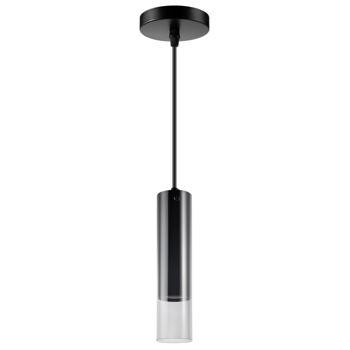 Lampa wisząca czarno-przezroczysty SMOKY 1xGU10x10W wym: 120x10x10 cm Polux