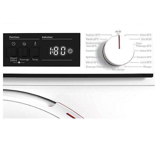 Lave-linge frontal 10kg 1400 tours/min Sharp ESNFA014DWNA