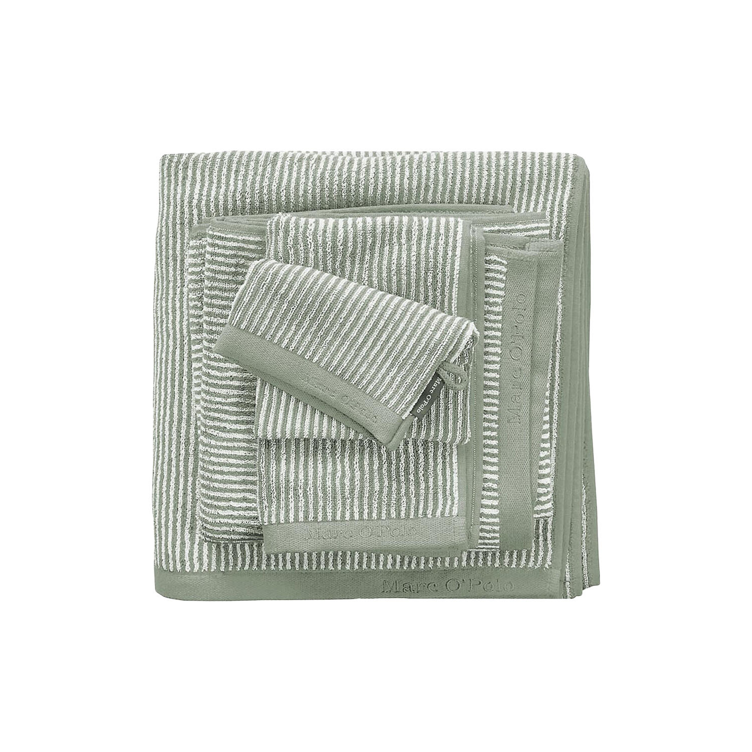 Timeless Tone Stripe h&aring;ndkl&aelig;de, green/off-white