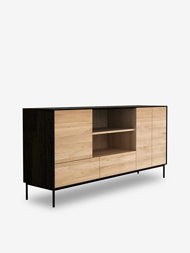 Buffet bird chene massif - ethnicraft chene fonce