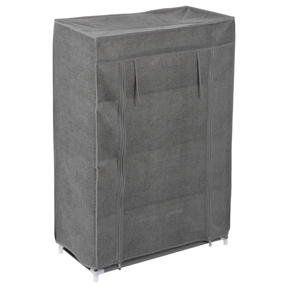 5Five Schoenenrek/schoenenkast - grijs - kunststof - 59 x 29 x 89 cm