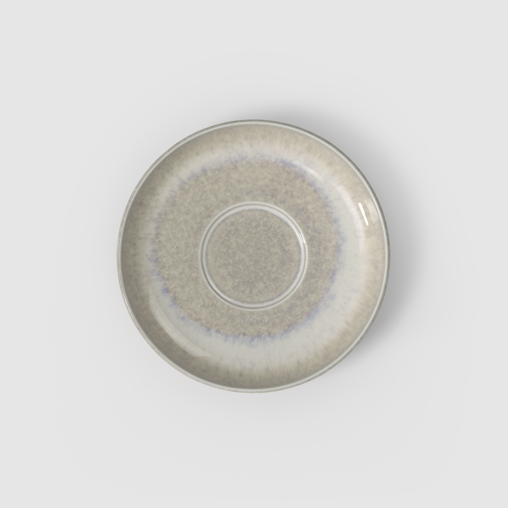 Perlemor Coffee cup saucer - Beige, 6.4'', Premium Porcelain