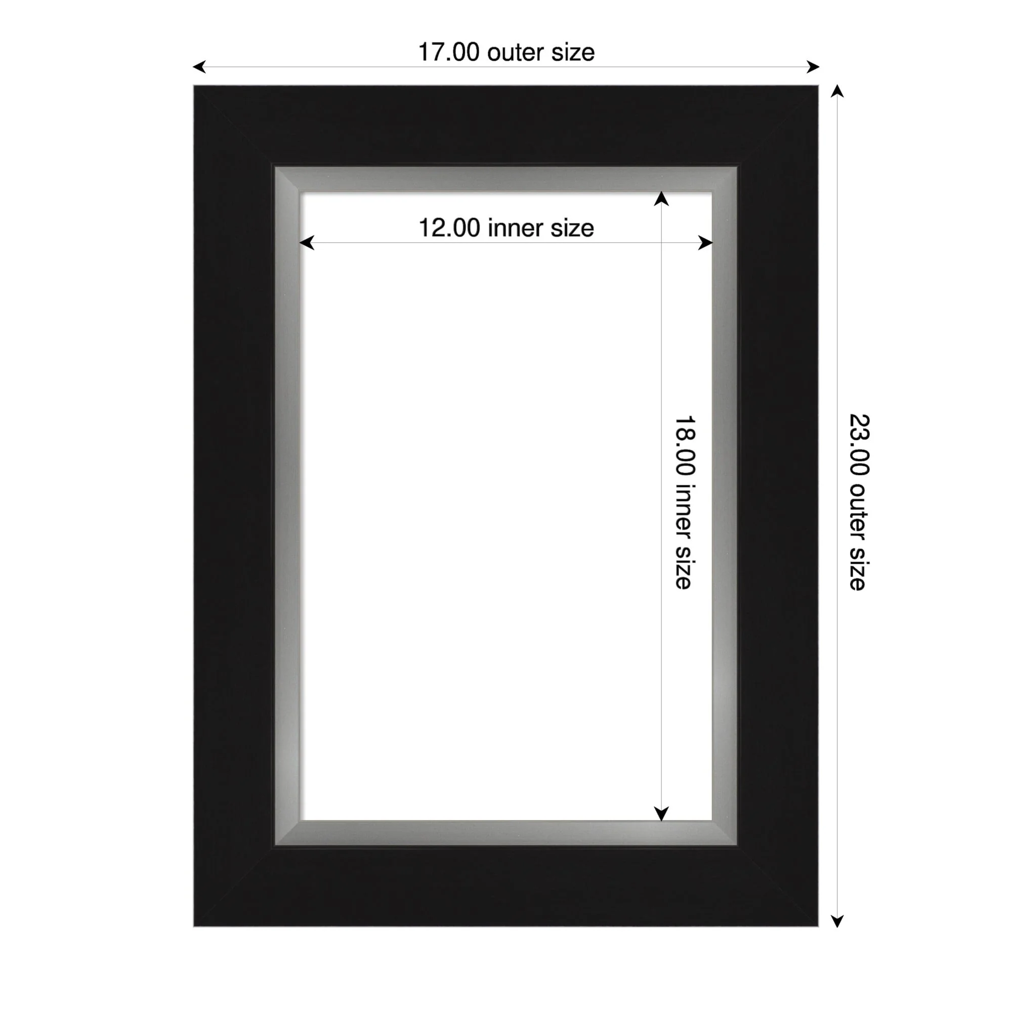Amanti Art Eva Black Silver Framed Dry Erase Magnetic Board