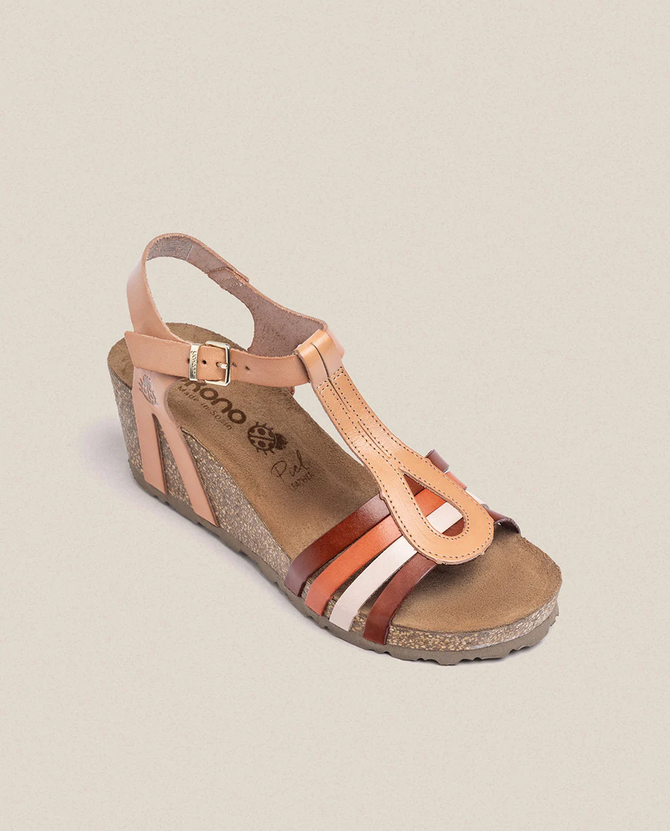 Sandalia cuña Cadiz 301 beige