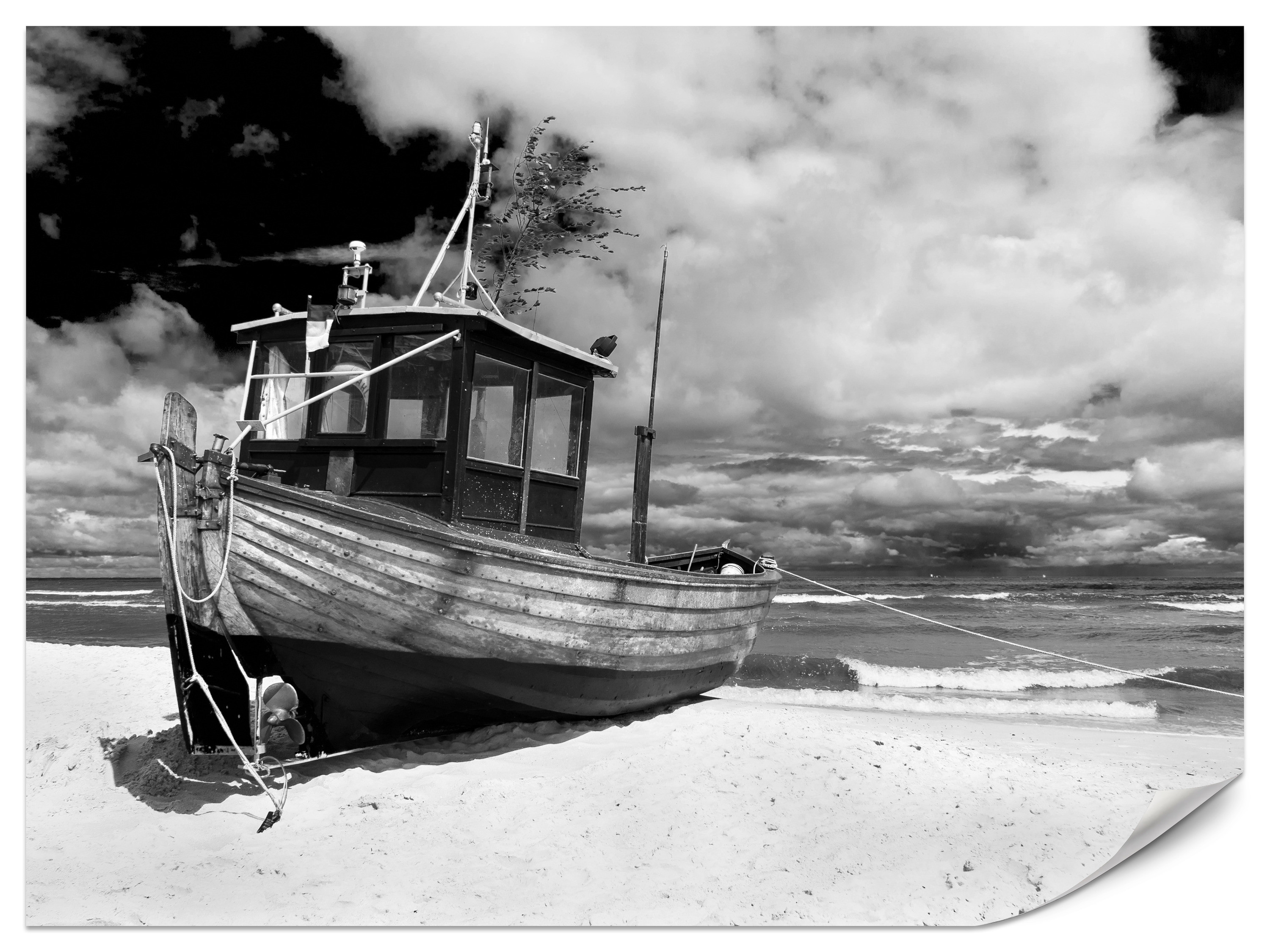 Fototapeta Łódź na plaży 100x70cm
