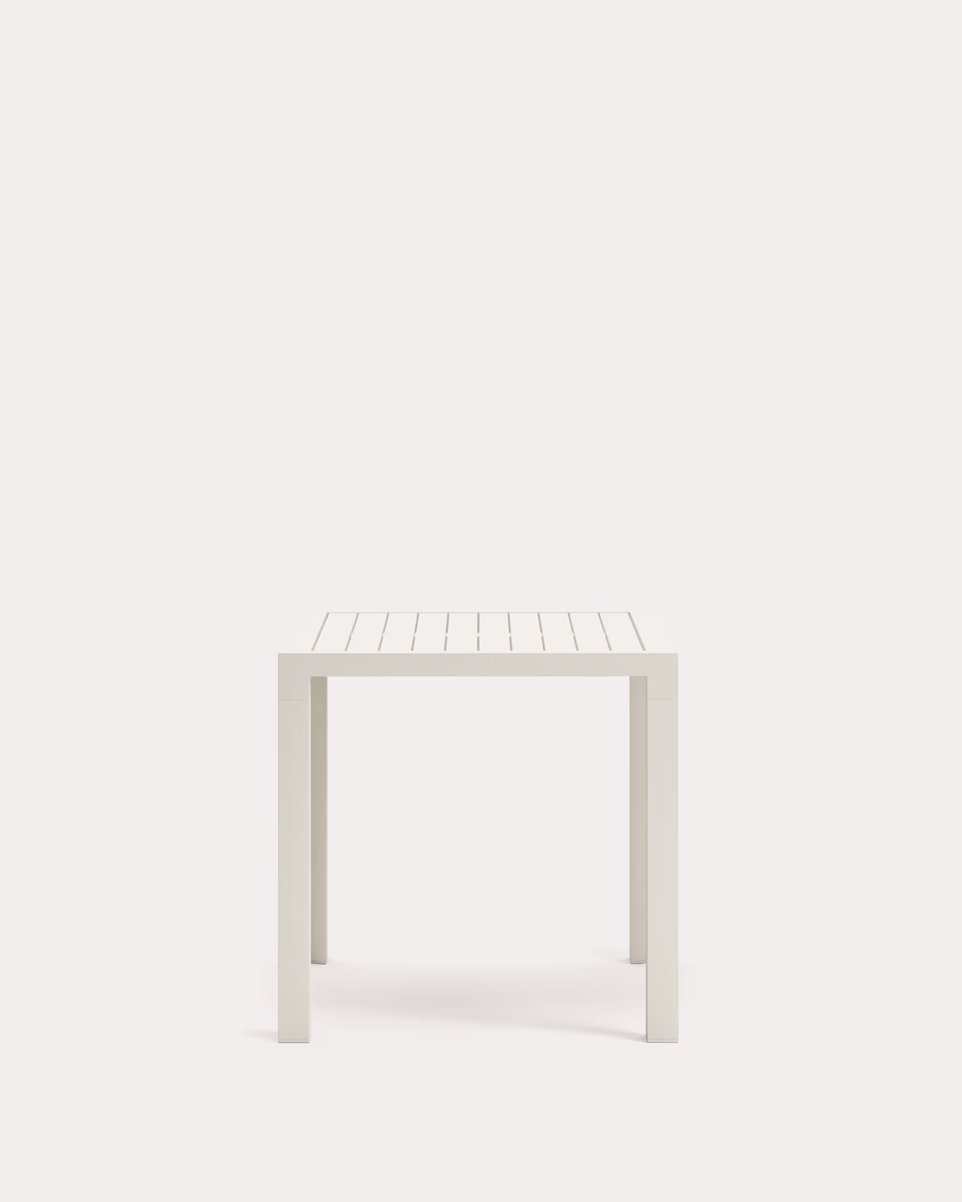Mesa de exterior Culip de aluminio con acabado blanco 77 x 77 cm