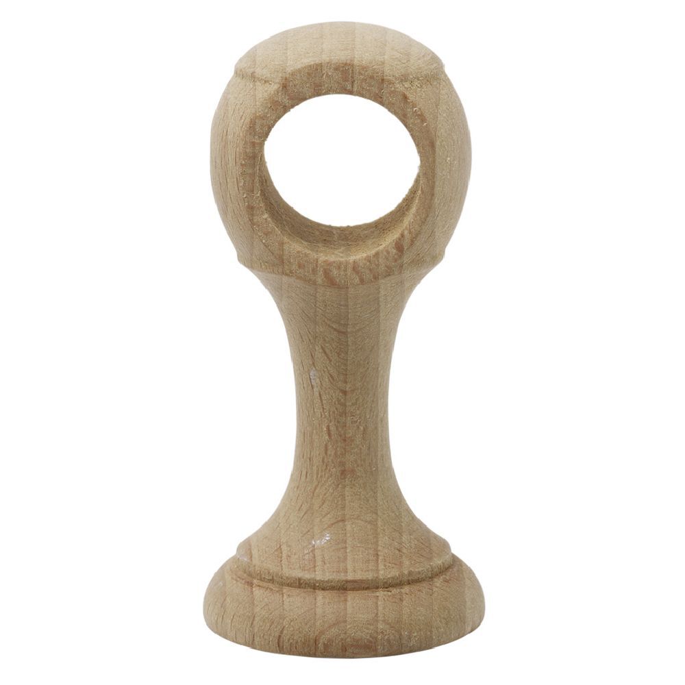 Support de tringle moyen à oeil en bois naturel Ø20mm