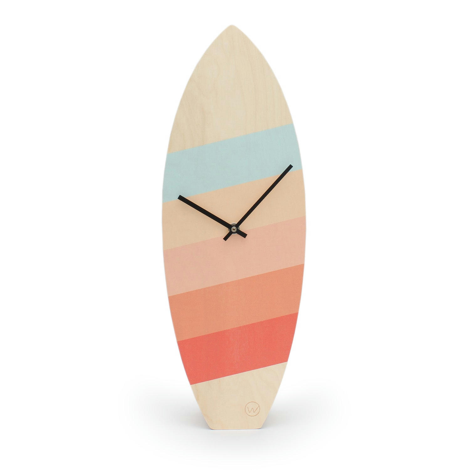 - Horloge surf en bois Pastel Stripes H46,2 cm
