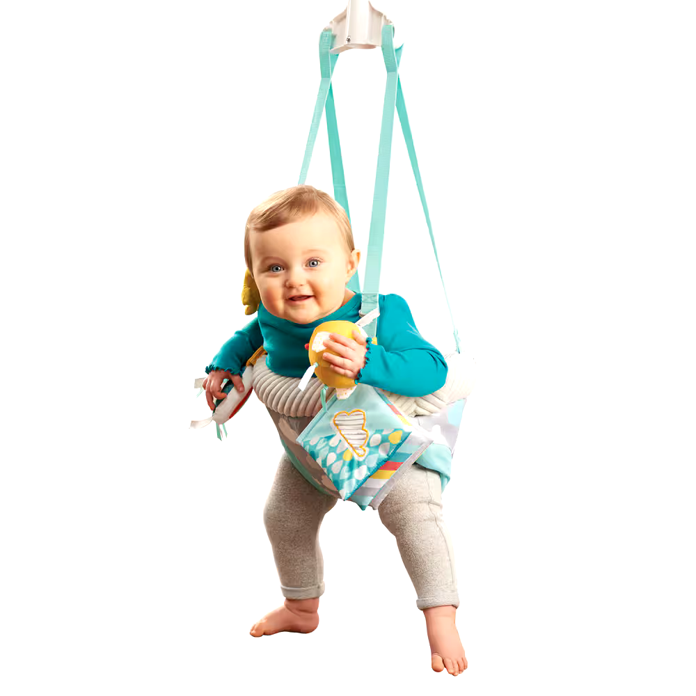 Evenflo ExerSaucer Door Jumper with Removable Toys, Sweet Skies