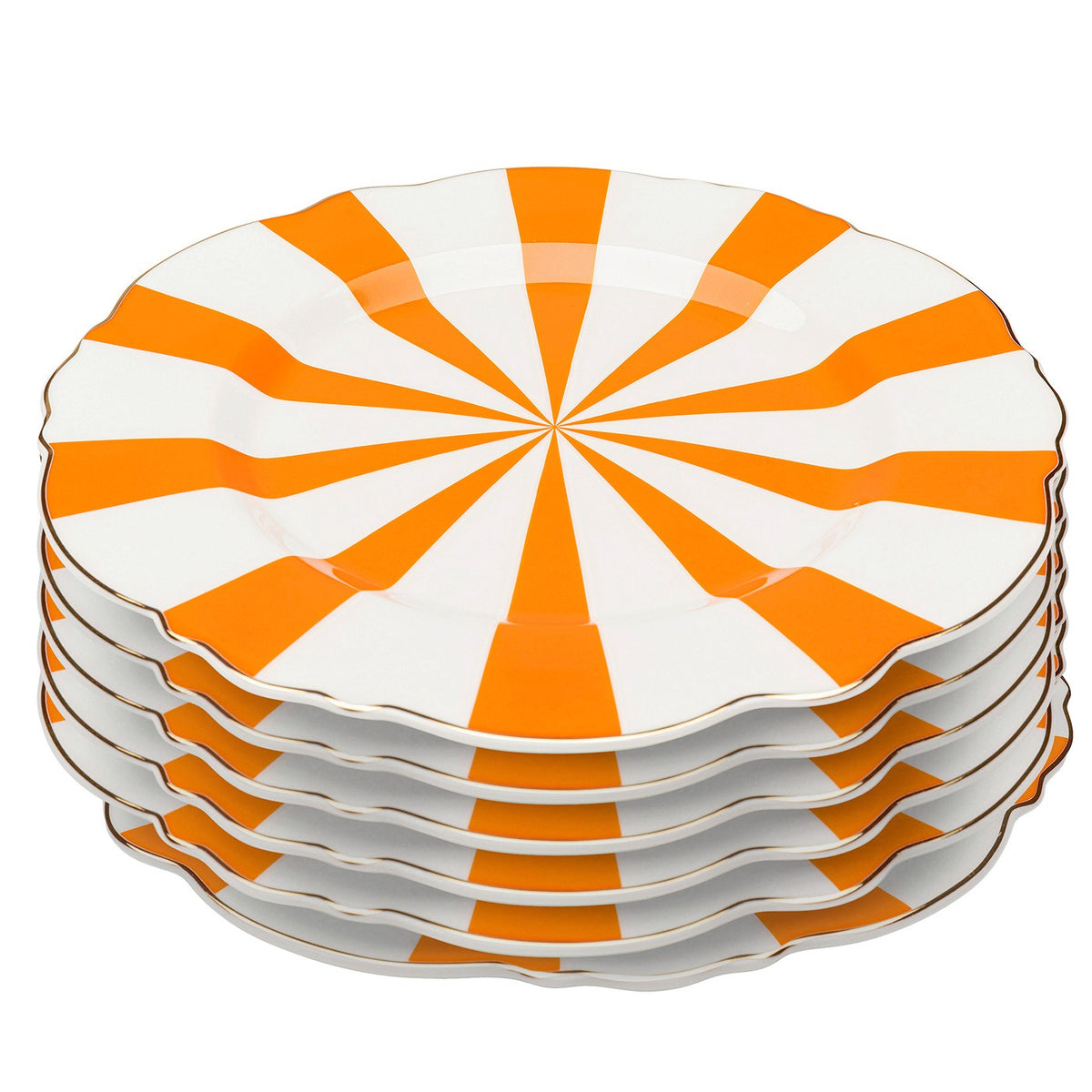 Kare Design Borden Harlequin Ø22cm oranje (6/set)