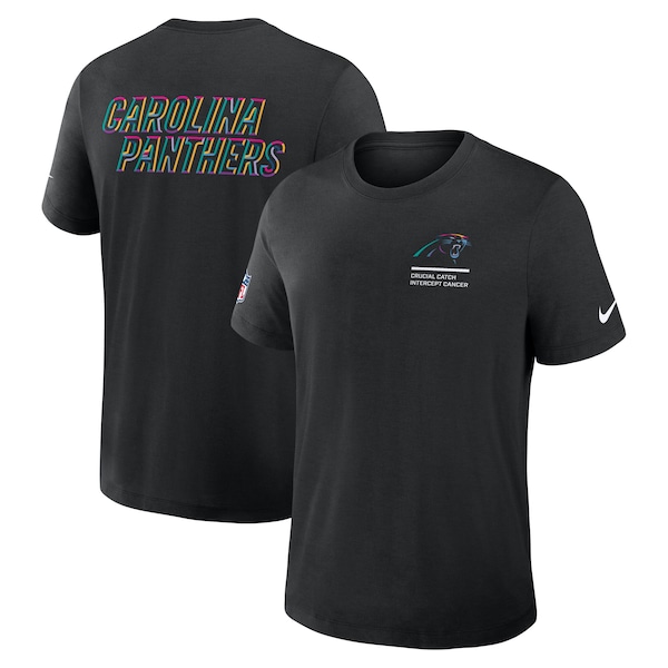 Carolina Panthers Nike 2025 NFL Crucial Catch Tri-Blend Dri-FIT T-Shirt - Black