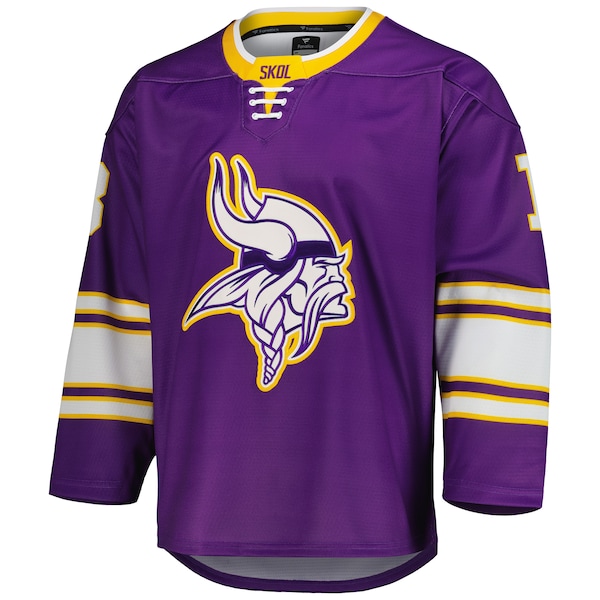Justin Jefferson Minnesota Vikings  Hockey Jersey - Purple