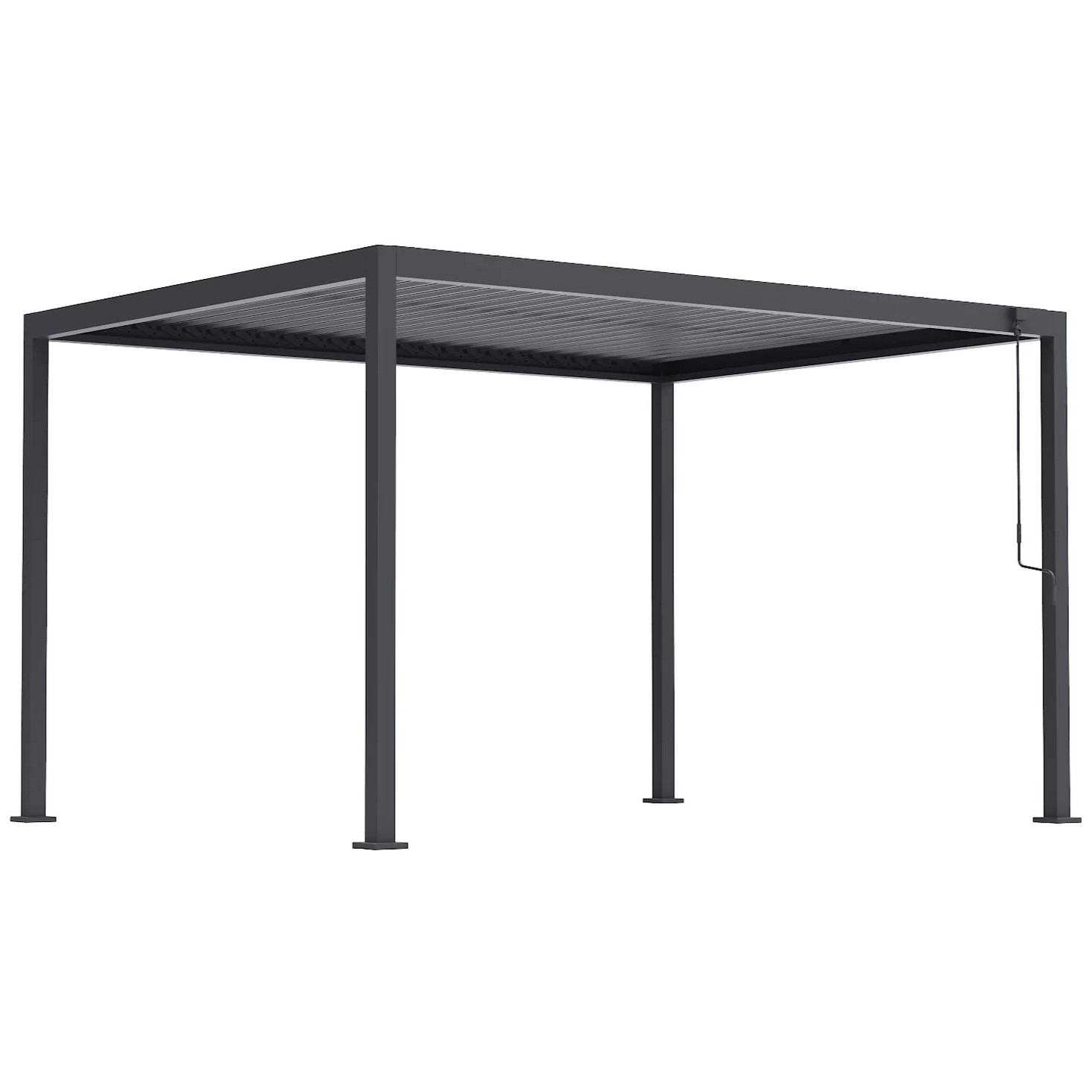 Pergola Ogrodowa Bioklimatyczna Stalowa NORDVIC Sola 3x4 m Antracyt