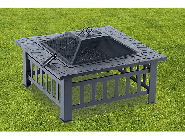 Brasero barbecue 3 en 1 avec couvercle anti braise 