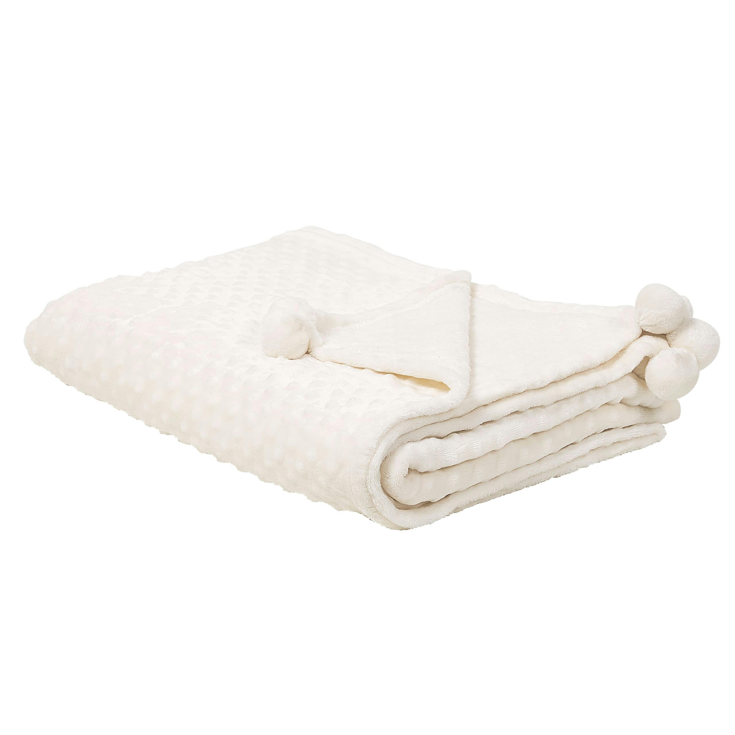 SAMUR - Couverture en polyester blanc 220x200cm