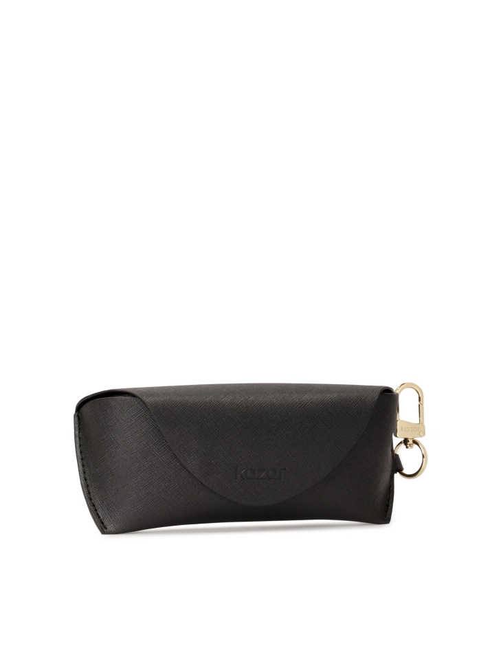 Black clip-on eyeglasses case