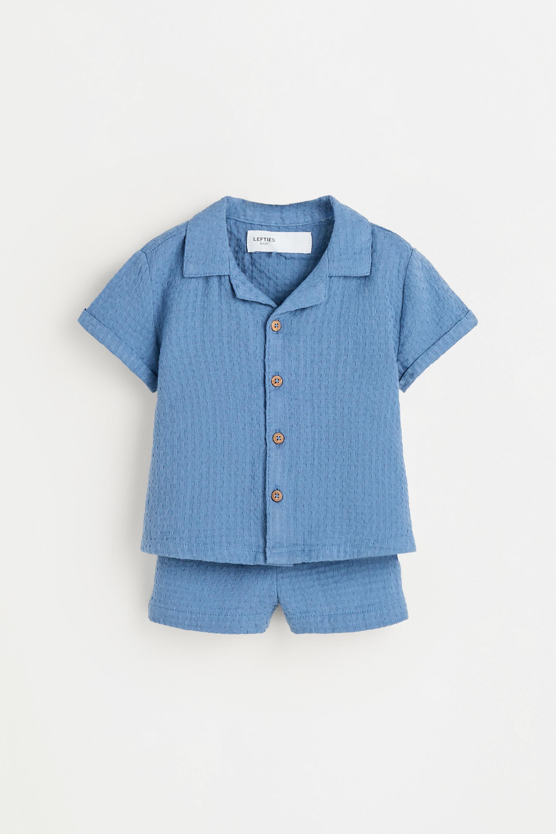 Set camisa y bermuda dobby