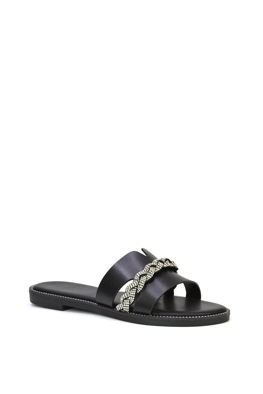 XY London Josie' Diamante Slider Mule Sandals