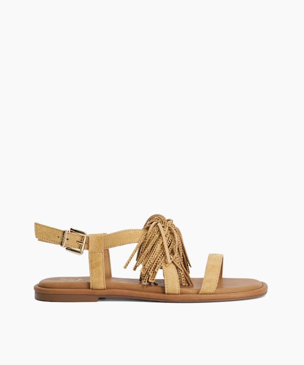 Lysia Tan - Suede Tasselled Sandals