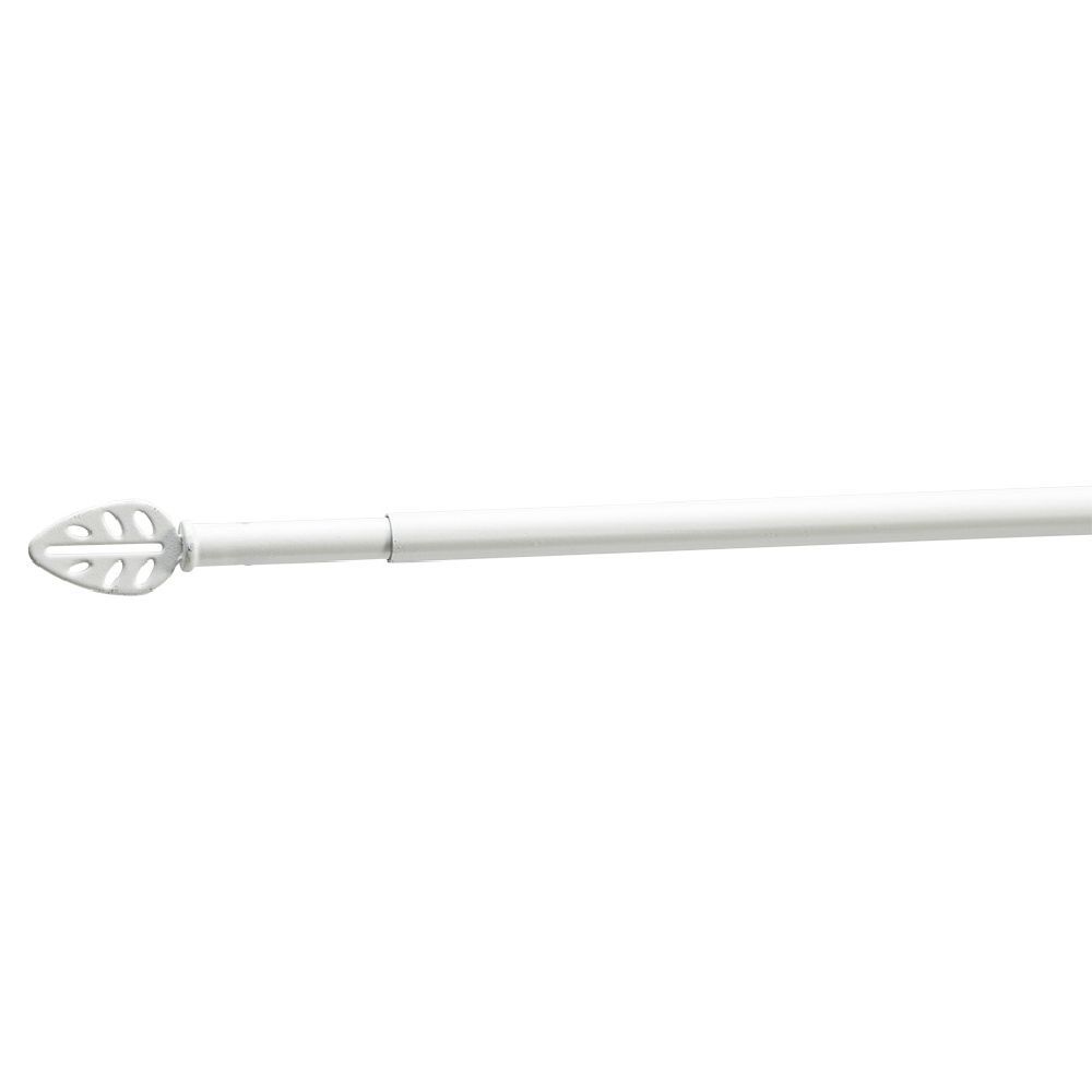 Tringle extensible vitrage LEAF blanc mat L40/60cm