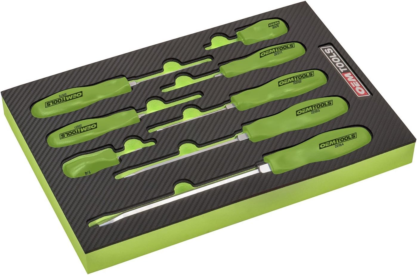 OEM Tools 23999 Mechanic's Screwdriver Set, 8 Piece | 8 Commonly Used Slotted Flathead & Phillips Screwdrivers | Auto Mechanic & Technician, & Homeowner Tools | Alloy Steel