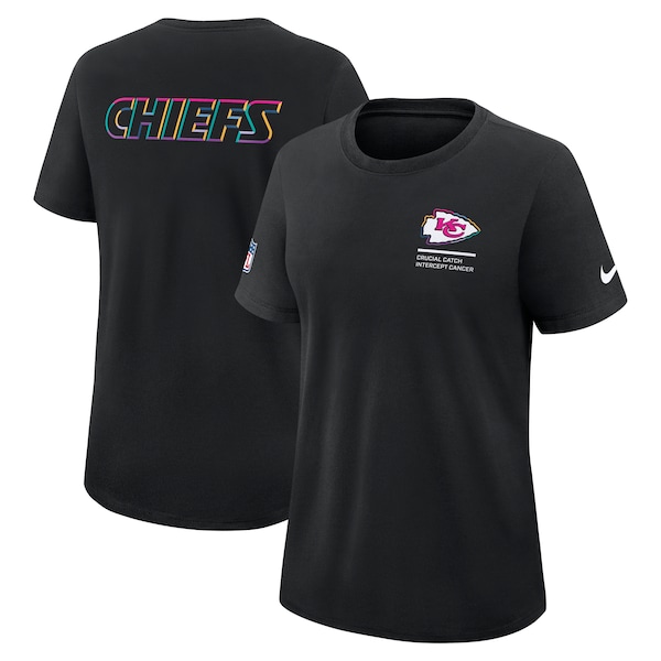 Kansas City Chiefs Nike Women's 2025 NFL Crucial Catch Tri-Blend Dri-FIT T-Shirt - Black