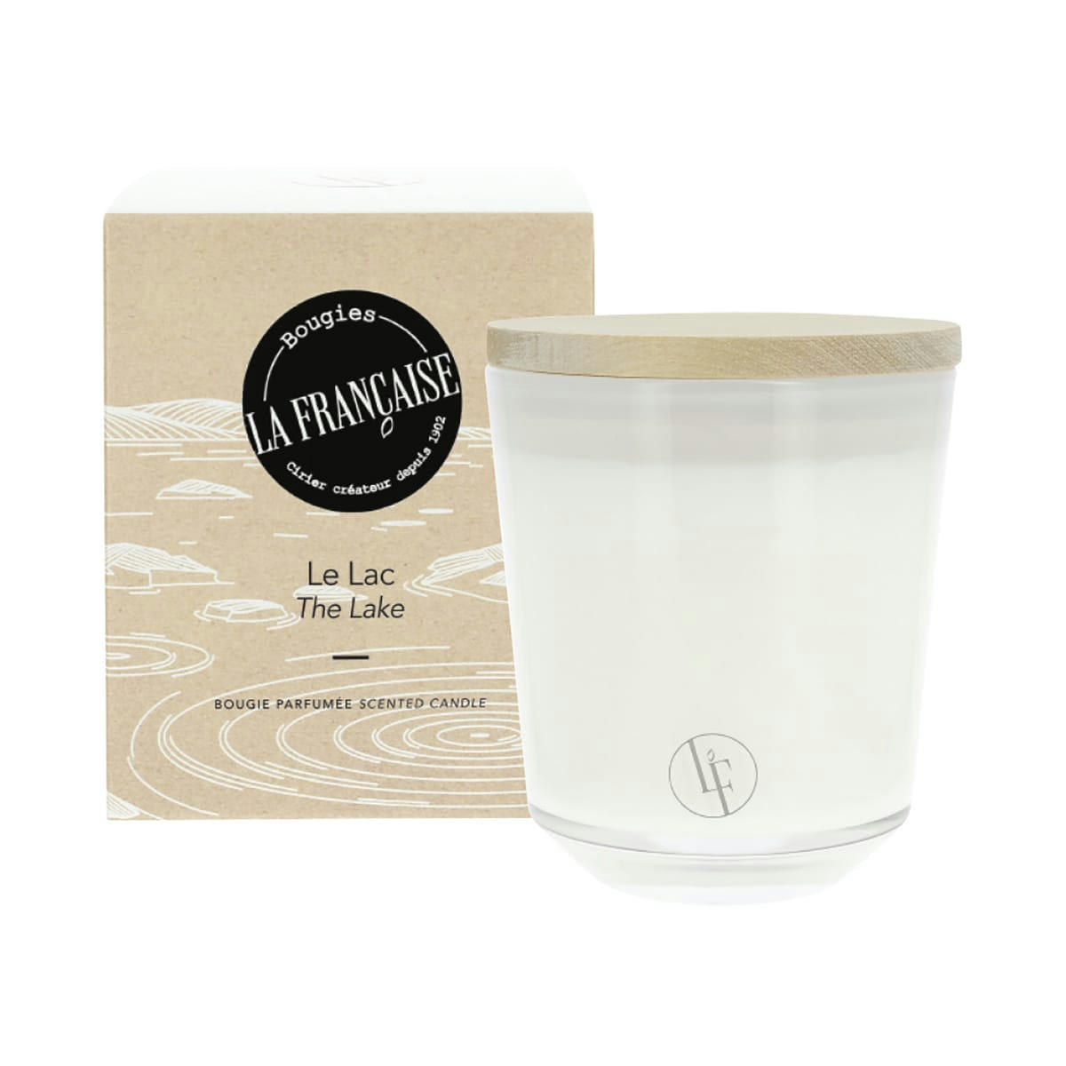 - Bougie parfumée cire végétale 40h Le Lac