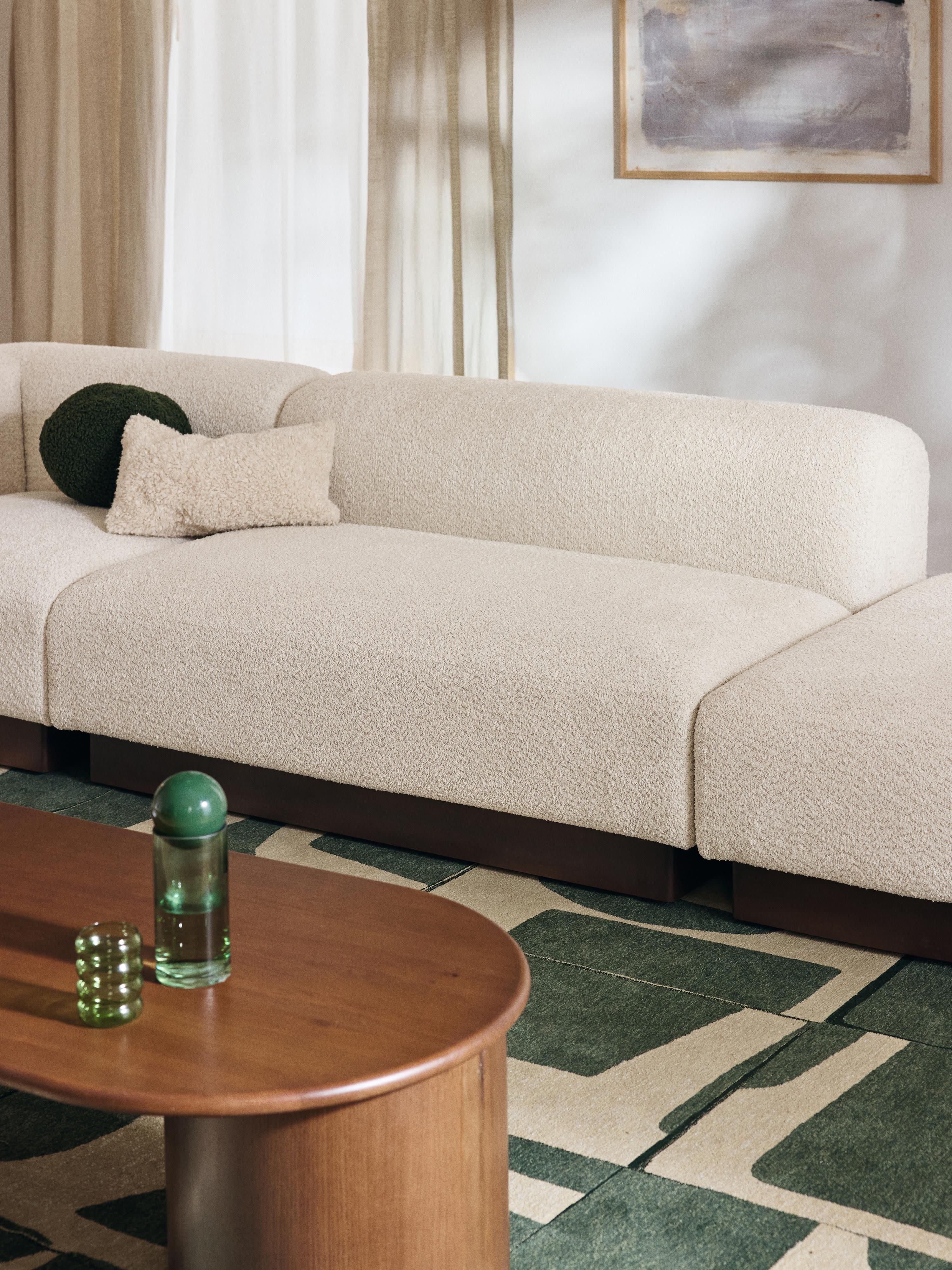 Sofa Natalie (2-Sitzer) aus Teddy-Bouclé