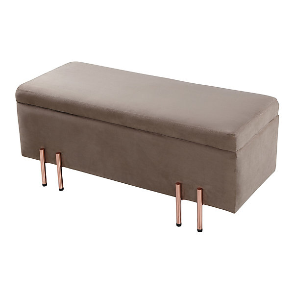 Banc de rangement Dals 118 x 40 x 42 cm marron en.casa
