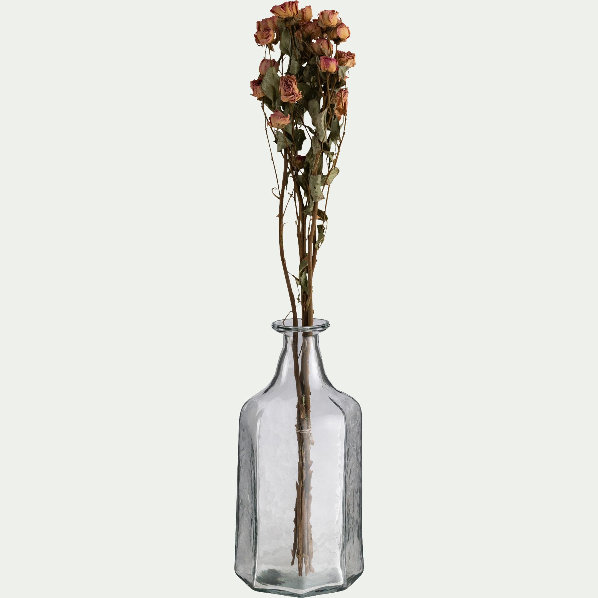 COPAIA - Vase en verre sculpté D11xH25cm - transparent