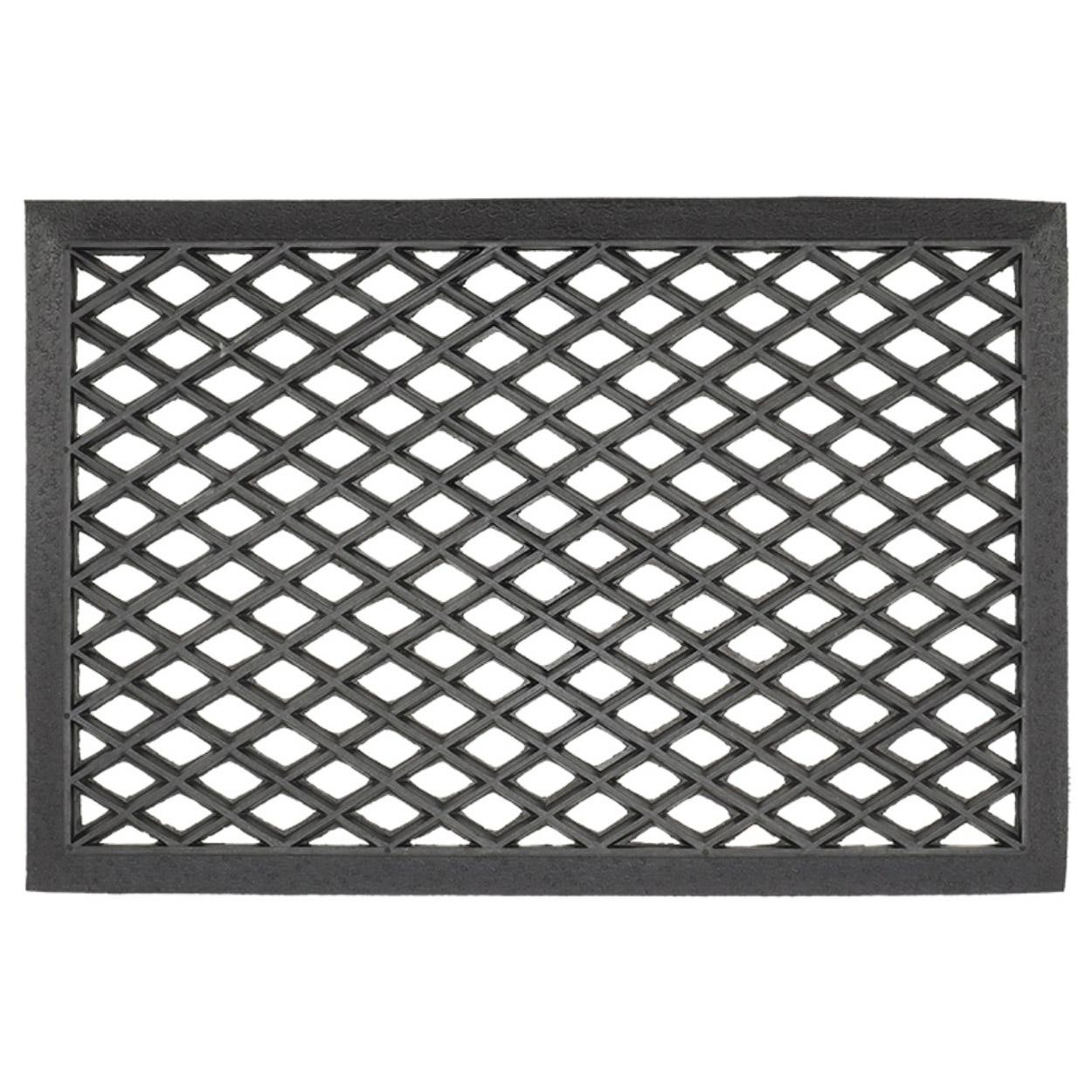 Wycieraczka do butów gumowa czarna 60x40 cm romby pod drzwi