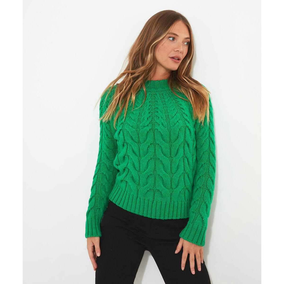 Pull col rond en tricot