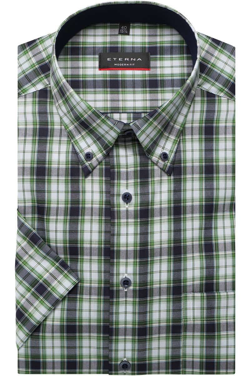 ETERNA Modern Fit Hemd grün, Kariert