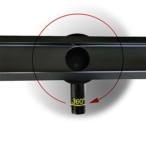 Caniveau de douche en acier inoxydable noir - FlexGTB02 - 8x60x7cm (HxLxP)