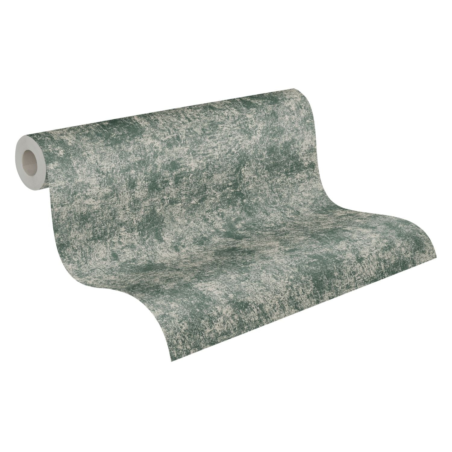 Livingwalls behang effen groen en crème - 53 cm x 10.05 m - AS-389701